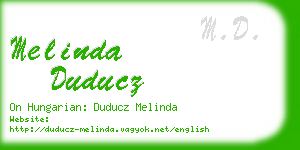 melinda duducz business card